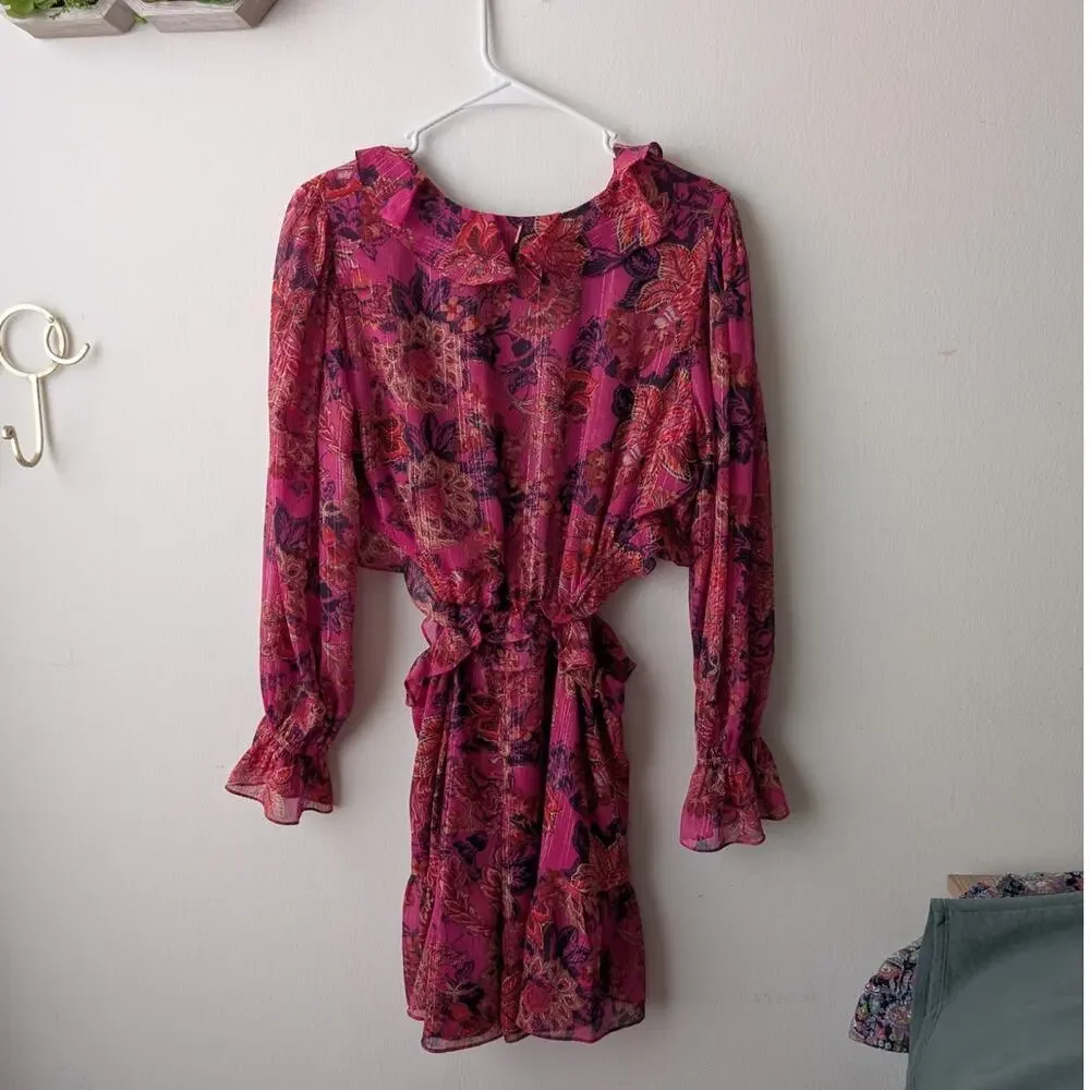 MISA Los Angeles Azalea Romper in Fuchsia Batik - Picture 4 of 6